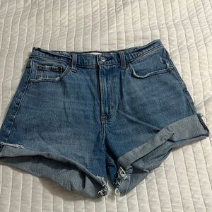 Abercrombie & Fitch Blue Jean Shorts High-Waisted Classic
